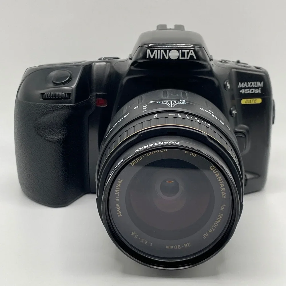 Minolta Maxxum 450si Panorama Date 35mm SLR Camera with 28-90mm Quantaray Lens